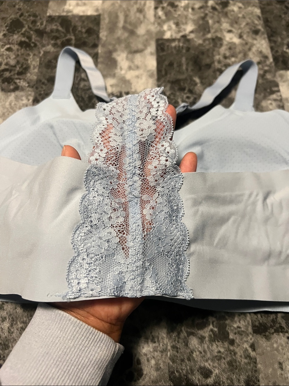 Knix Lace Racerback Pullover Bralette Endless Sky XXL+ Wireless Seamless Bra - Picture 6 of 9